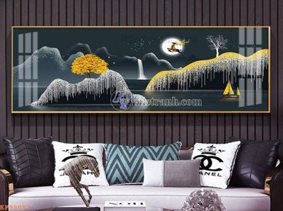 File in ấn File tranh hiện đại pha lê gương KF98057 (bản gốc) cao cấp