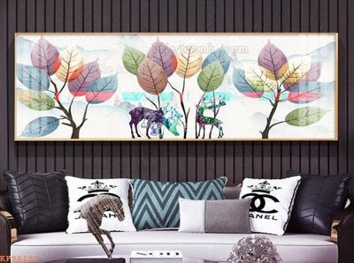 File tranh File tranh hiện đại pha lê gương KF98133 (ảnh gốc) in trần 3D