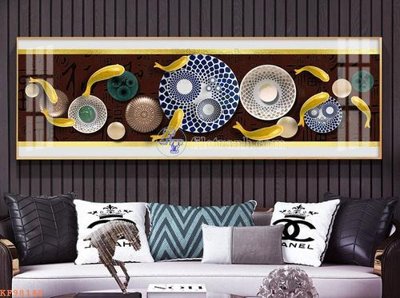 Hình ảnh file gốc in lụa File tranh hiện đại pha lê gương KF98148