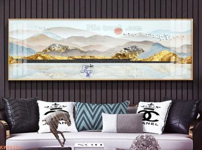 Tải file gốc File tranh hiện đại pha lê gương KF98223 dùng cho in ấn