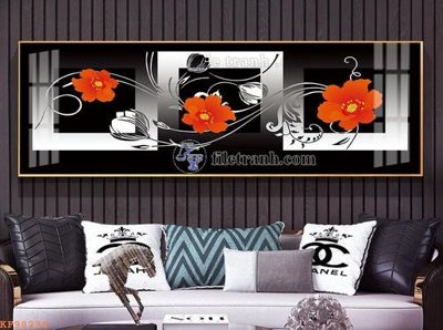 File tranh gốc in trần nhà File tranh hiện đại pha lê gương KF98234 3D