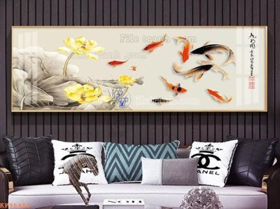 File gốc File tranh hiện đại pha lê gương KF98466 (chuẩn màu) cho in offset