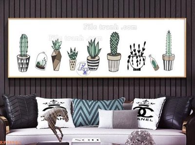 File gốc File tranh hiện đại pha lê gương KF98561 (in mica) làm bảng hiệu