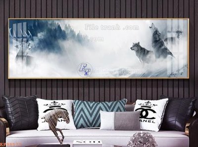 File PSD File tranh hiện đại pha lê gương KF98577 (bản gốc) cho nhà in