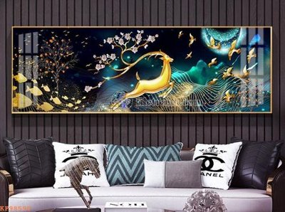 File ảnh File tranh hiện đại pha lê gương KF98590 (gốc) cho trang trí nhà hàng