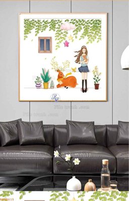 File gốc File tranh hiện đại pha lê gương KF98615 (in 3D) cho trang trí