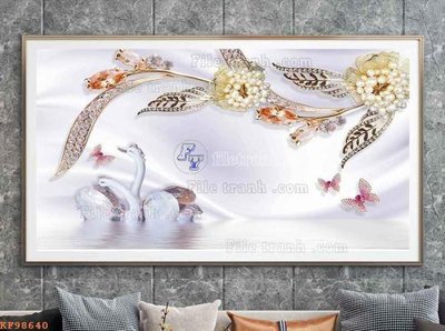 File gốc File tranh hiện đại pha lê gương KF98640 (phong cách) cổ điển