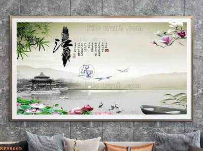 Tải file File tranh hiện đại pha lê gương KF98665 (gốc) làm file thiết kế