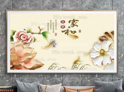 File tranh gốc File tranh hiện đại pha lê gương KF98689 (sắc nét từng chi tiết)
