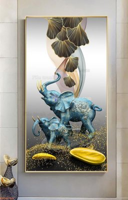 File in trần File tranh hiện đại pha lê gương KF98705 (file gốc) phong thủy