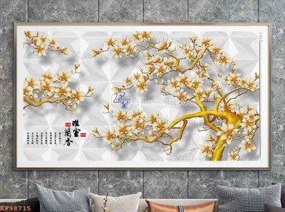 File in trần File tranh hiện đại pha lê gương KF98715 (bản gốc) đại dương