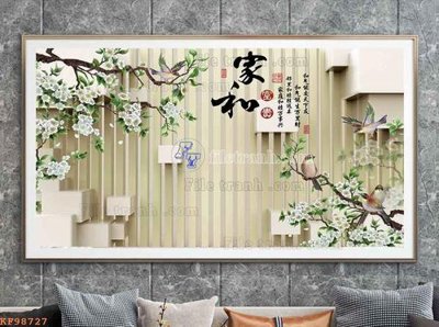 File tranh File tranh hiện đại pha lê gương KF98727 (gốc) chủ đề thiên nhiên