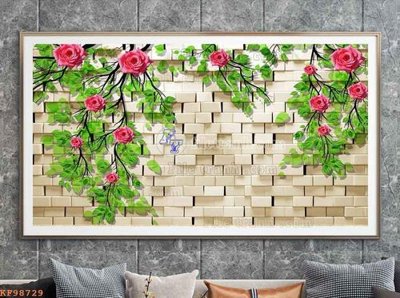 File gốc File tranh hiện đại pha lê gương KF98729 (cho in UV) siêu nét