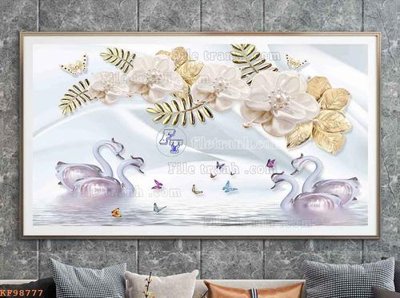 Download file File tranh hiện đại pha lê gương KF98777 (gốc) in mica bàn thờ