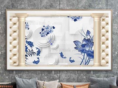 Tải file File tranh hiện đại pha lê gương KF98802 (gốc) in ấn chất lượng