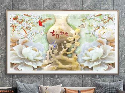 File gốc File tranh hiện đại pha lê gương KF98814 (ảnh chi tiết) để in trần