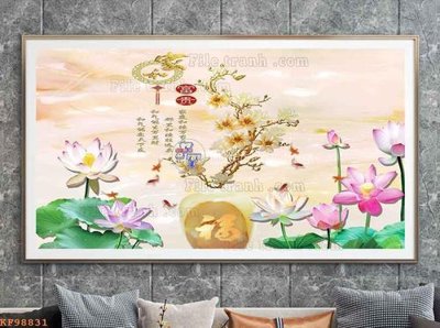 Tải file File tranh hiện đại pha lê gương KF98831 (gốc) làm tranh trang trí