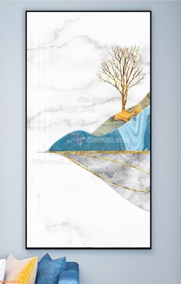 File gốc File tranh hiện đại pha lê gương KF98865 (thiết kế) cho in ấn