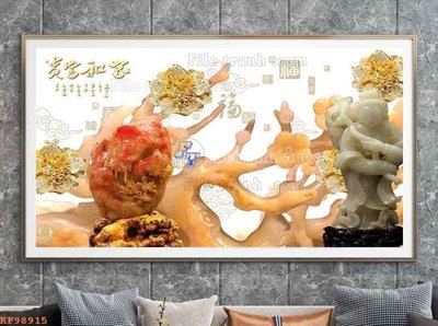 File ảnh File tranh hiện đại pha lê gương KF98915 (gốc) in standee