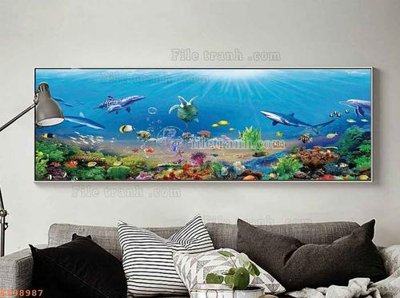 File tranh File tranh hiện đại pha lê gương KF98987 (ảnh gốc) in trần nhà