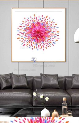 File PSD File tranh hiện đại pha lê gương KF99006 (bản gốc) cho nhà in