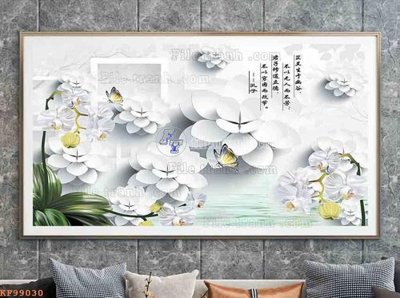 File gốc File tranh hiện đại pha lê gương KF99030 (in lụa) trang trí tường