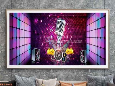 File tranh File tranh hiện đại pha lê gương KF99048 (gốc) in vải canvas