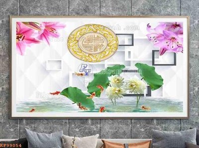 Download file gốc File tranh hiện đại pha lê gương KF99054 (in mica) trang trí