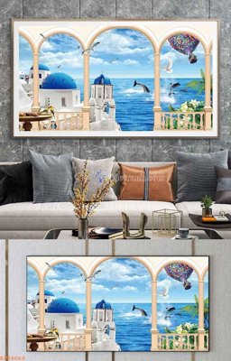 Tải file File tranh hiện đại pha lê gương KF99068 (gốc) làm file in ấn