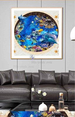 File gốc File tranh hiện đại pha lê gương KF99130 (ảnh chi tiết) để in lụa