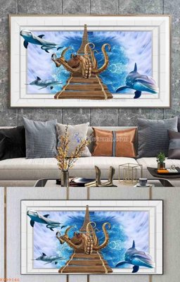 File gốc File tranh hiện đại pha lê gương KF99146 (trang trí) cho phòng khách