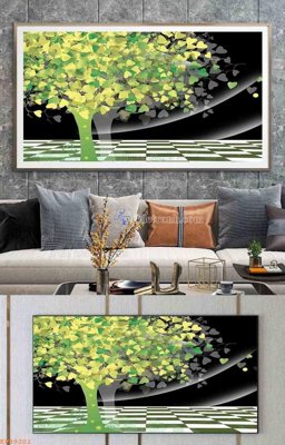 File in trần File tranh hiện đại pha lê gương KF99202 (bản gốc) 5D