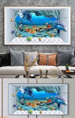 File gốc in ấn File tranh hiện đại pha lê gương KF99241 chuẩn màu CMYK