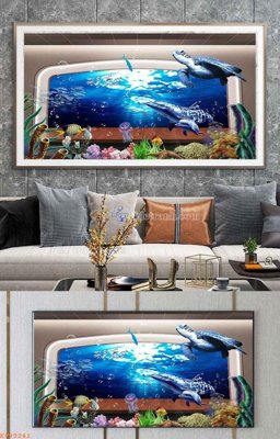 File PSD File tranh hiện đại pha lê gương KF99242 (bản gốc) độ phân giải cao