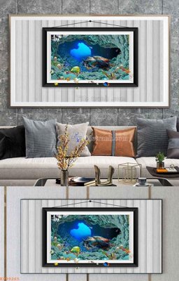 File gốc in ấn File tranh hiện đại pha lê gương KF99265 chuẩn màu CMYK