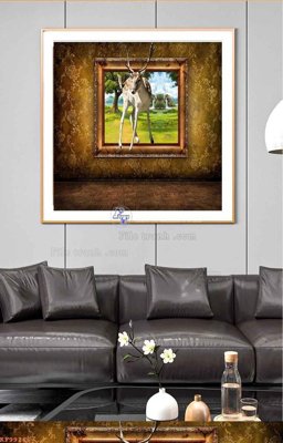 File gốc File tranh hiện đại pha lê gương KF99266 (AI/EPS) cho in ấn