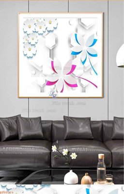 Ảnh gốc File tranh hiện đại pha lê gương KF99274 (siêu chi tiết) để in ấn