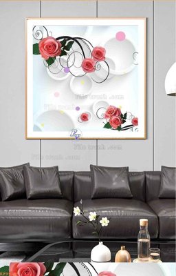 File gốc File tranh hiện đại pha lê gương KF99285 (chuẩn CMYK) cho nhà in