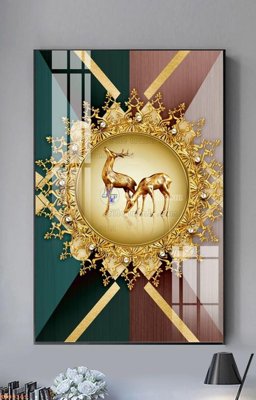 File gốc File tranh hiện đại pha lê gương KF99309 (cho in ấn) từ kho Filetranh