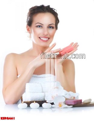 File gốc Tranh trang trí Spa làm đẹp KSPA461 (in lụa) cao cấp