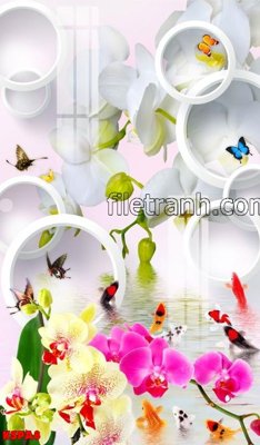 File gốc Tranh trang trí Spa làm đẹp KSPA8 (in lụa) họa tiết 3D