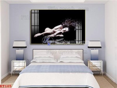 File tranh File tranh treo thiếu nữ khỏa thân nhà nghỉ KT105 (bản gốc) in canvas