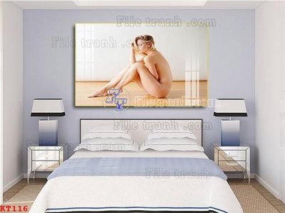 Tải file File tranh treo thiếu nữ khỏa thân nhà nghỉ KT116 (gốc) in ấn ngay lập tức
