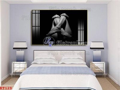 File ảnh File tranh treo thiếu nữ khỏa thân nhà nghỉ KT129 (gốc) in poster