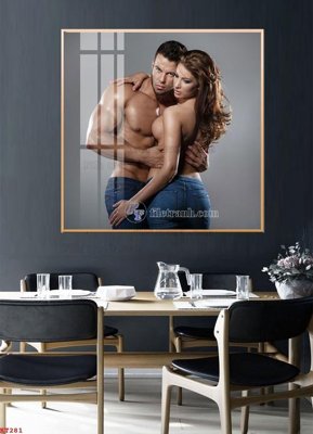 File in trần File tranh treo thiếu nữ khỏa thân nhà nghỉ KT281 (bản gốc) phong cảnh