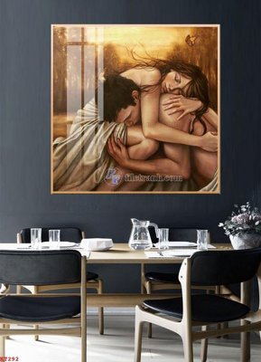 File gốc File tranh treo thiếu nữ khỏa thân nhà nghỉ KT292 (trang trí) phòng ngủ