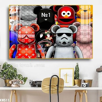 File tranh File tranh kawas gấu bearbrick KW511 (ảnh gốc) sắc nét hoàn hảo