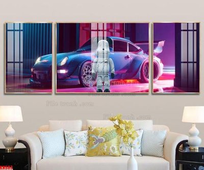 File in mica File tranh kawas gấu bearbrick KW583 (bản gốc) sắc sảo