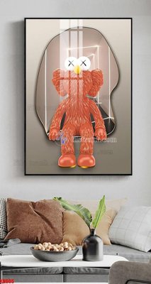 Ảnh gốc File tranh kawas gấu bearbrick KW605 (nét căng) in mica