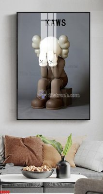 File tranh File tranh kawas gấu bearbrick KW606 (bản gốc) in lụa 3D